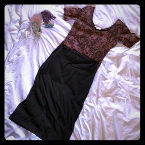 Floral top and pencil skirt